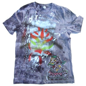 Hand-Painted Tie Dye T-Shirt - Artsy Screen-Printed Tee (M)