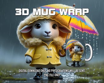 Envoltura de taza 3D, diseño de sublimación de envoltura de taza PNG, 11 oz y 15 oz, plantilla de taza de café, diseño de prensa de taza 3D