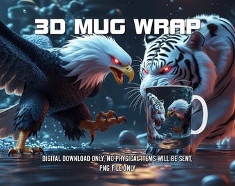 Envoltura de taza 3D, diseño de sublimación de envoltura de taza PNG, 11 oz y 15 oz, plantilla de taza de café, diseño de prensa de taza 3D