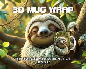 Envoltura de taza 3D, diseño de sublimación de envoltura de taza PNG, 11 oz y 15 oz, plantilla de taza de café, diseño de prensa de taza 3D