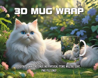 Opakowanie na kubek 3D, projekt sublimacji opakowania na kubek PNG, 11 uncji i 15 uncji, szablon kubka do kawy, projekt prasy do kubków 3D