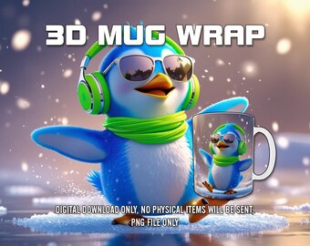 3D Mug Wrap, Mug Wrap Sublimation Design PNG, 11oz and 15oz, Coffee Cup Template, 3D Mug Press Design