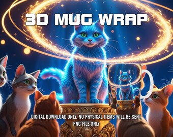 Opakowanie na kubek 3D, projekt sublimacji opakowania na kubek PNG, 11 uncji i 15 uncji, szablon kubka do kawy, projekt prasy do kubków 3D