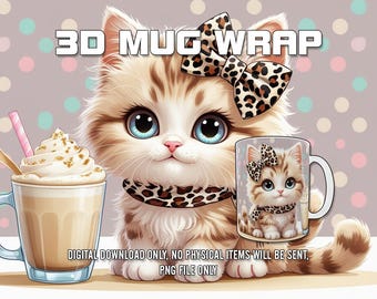 Opakowanie na kubek 3D, projekt sublimacji opakowania na kubek PNG, 11 uncji i 15 uncji, szablon kubka do kawy, projekt prasy do kubków 3D