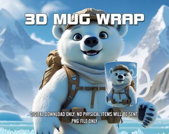 Opakowanie na kubek 3D, projekt sublimacji opakowania na kubek PNG, 11 uncji i 15 uncji, szablon kubka do kawy, projekt prasy do kubków 3D