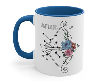 Sagittarius Mug, Gift for Sagittarius, Astrology Sign Mug, Birthday Gift Sagittarius, Zodiac Sign Mug, Astro Art