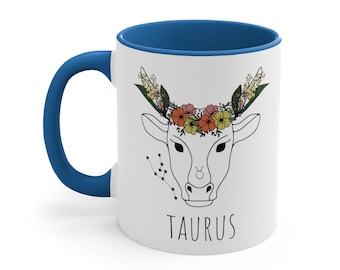Taurus Mug, Gift for Taurus, Astrology Sign Mug, Birthday Gift Taurus, Zodiac Sign Mug, Astrology Sign Mug, Taurus