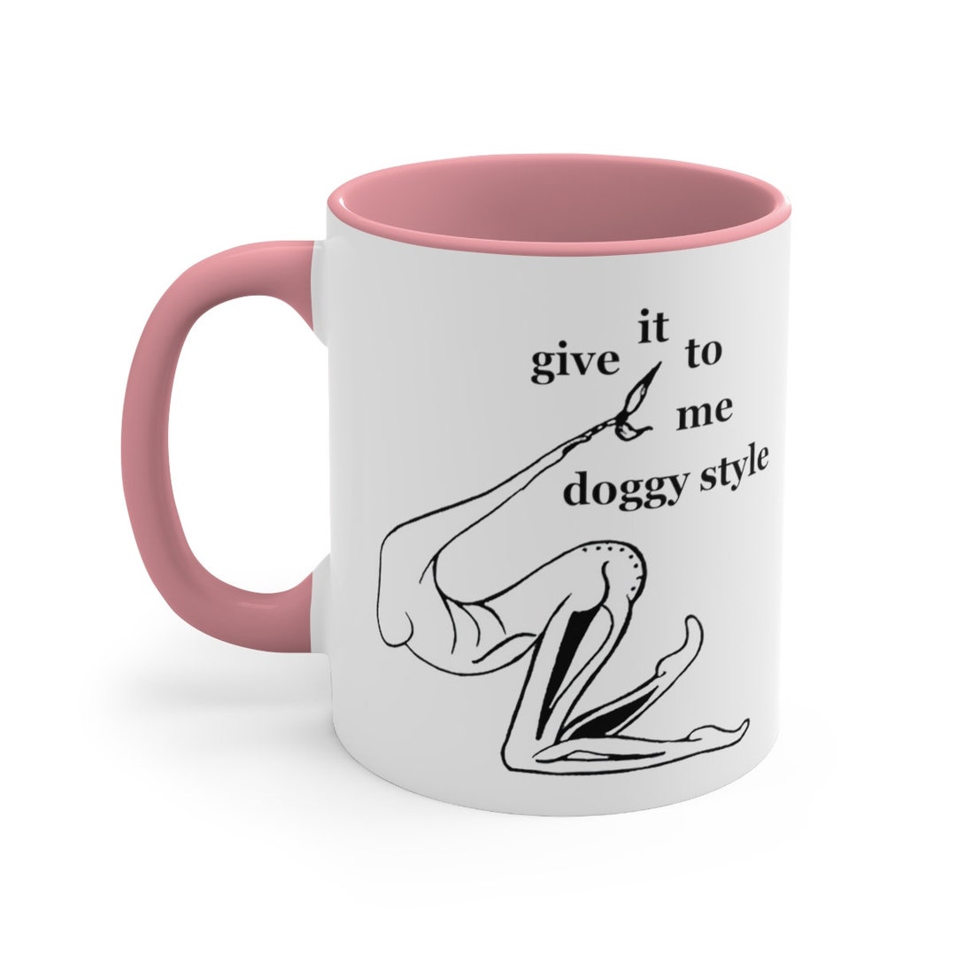 Sexy Art Female Figure Mug, Doggy Style Art Mug, Lowbrow Line Drawing