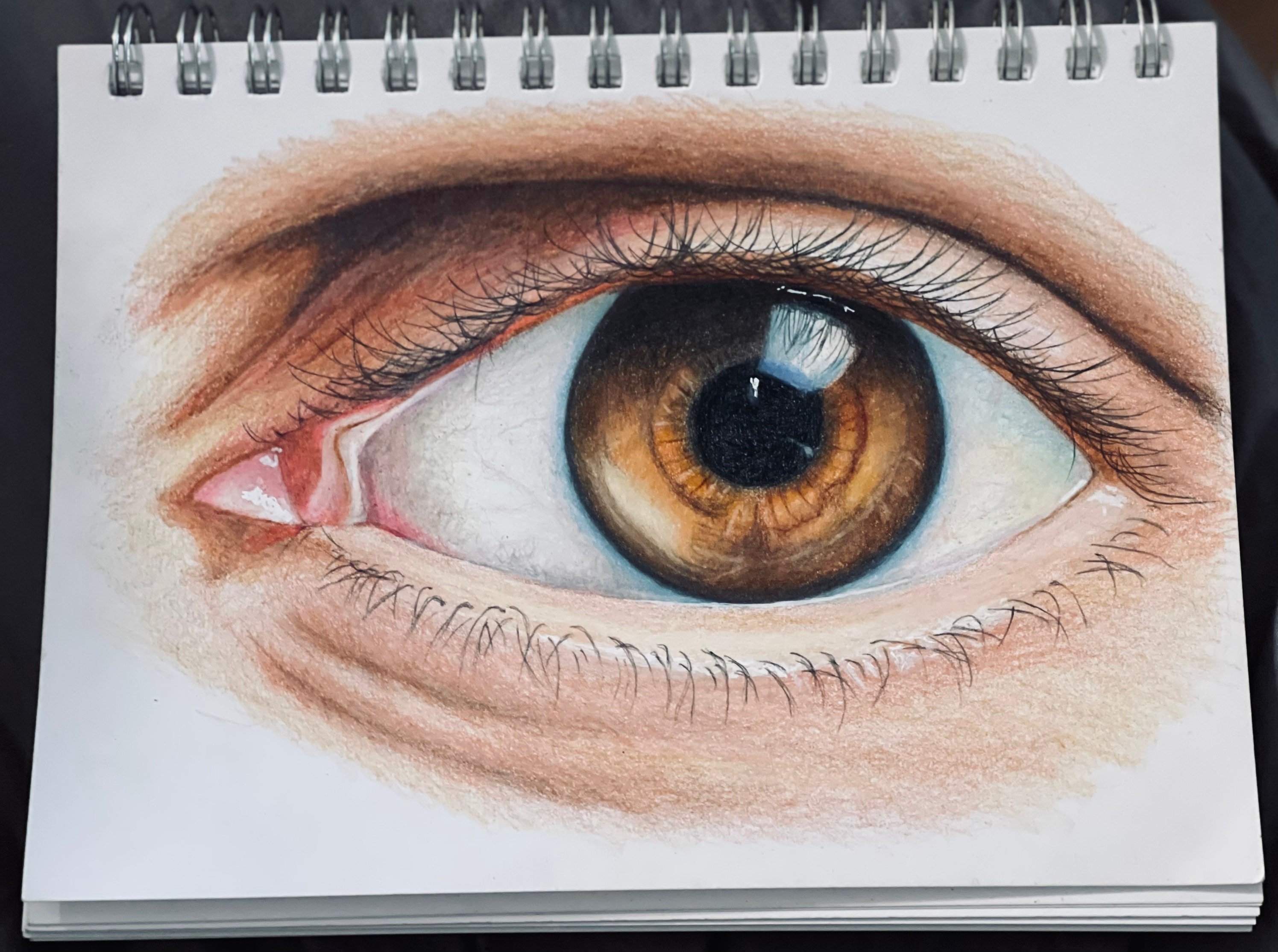 Colored Pencil Eye Drawing Etsy