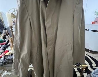 Vintage London Fog Gefüttert Trenchcoat Beige Beige Zweireihiger Klassiker