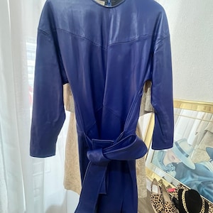 royal blue leather dress Power dressing!, 1980s royal blue, lush leather dress. , From , A true classic. , DM for details