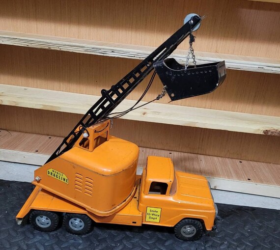 Tonka Orange Mobile Dragline Vintage Toy Truck Construction Etsy