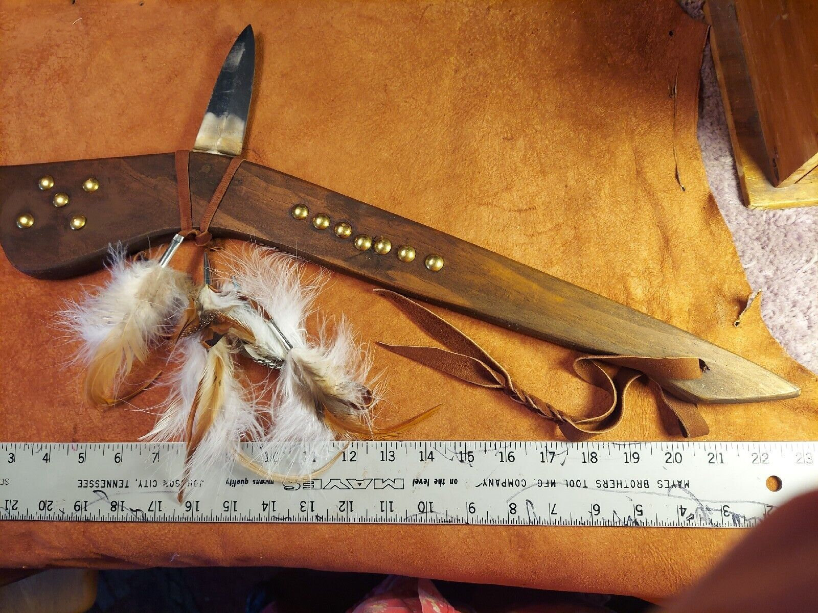 Wooden Gunstock War Club, Dance Stick, Museum Quality, Anniversy Gift