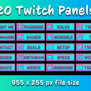 20 90&#39;s Retro Twitch Panels
