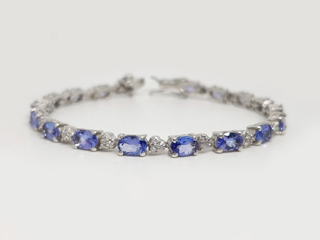 Tanzanite Bracelet Tanzanite Tennis Bracelet December Etsy