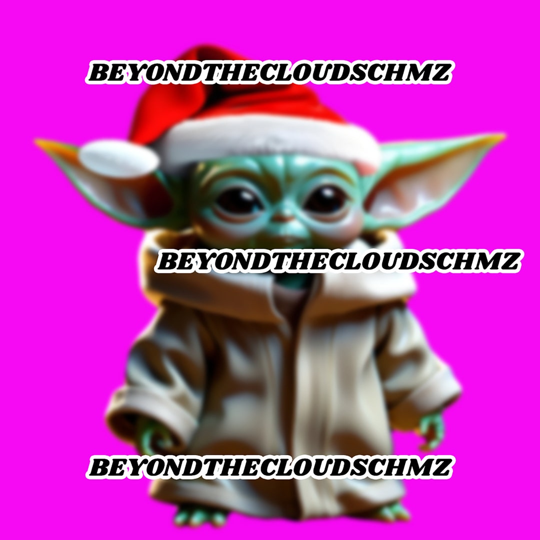 Baby Yoda Santa Hat PNG Etsy