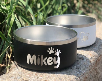 Mother's Day gift, Pet Food Water Bowl, Personalized Pet Bowl, Dog Cat Food Bowl with Name, Stainless Steel Pet Food Bowl, Custom Pet Bowl