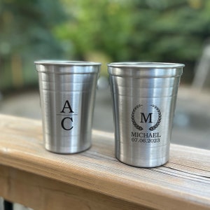 Drink in Style with Bulk Discount Cups, Engraved Beer Drinking Glass, Stainless Steel Camping Drinking Mugs, Bachelorette Party Cups