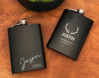 Bulk Discount, Personalized Flask,Engraved Hip Flask for Groomsman Gift,Best Man Gift,Custom Flask for Bachelor Party, Wedding Party Gift