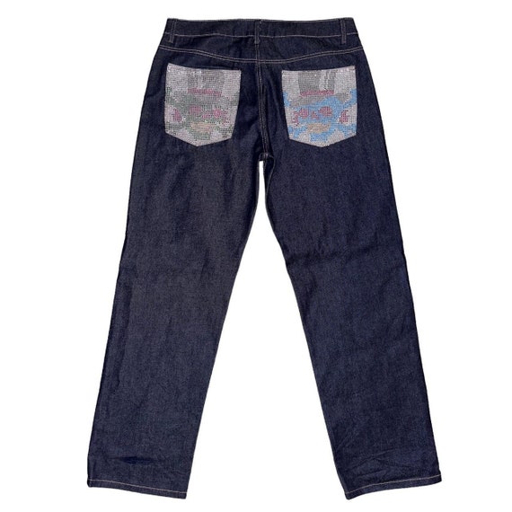 vintage y2k skull jeans - Gem