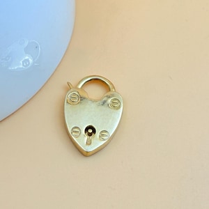 Sterling Silver Heart Padlock Pendant: 14K Gold Accent, Black Onyx Detail