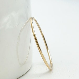14K Solid Gold Thick Band Ring: Half Round Stacking Ring
