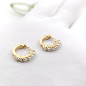 14K Solid Gold Diamond Thick Hoop Earrings Women, Gold Filled Large Hoop Earrings, Huggie Hoop Cartilage Earring Conch Hoop Earring