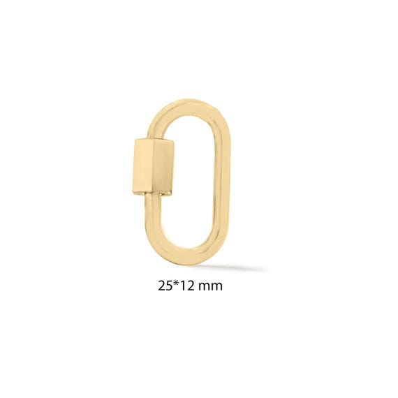 14K Solid Gold Carabiner Lock - Connector Clasp