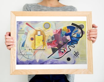Wassily Kandinsky Amarillo-Rojo-Azul 1925, Grabados de arquitectura, arte bauhaus, ARTE IMPRIMIBLE, descarga instantánea