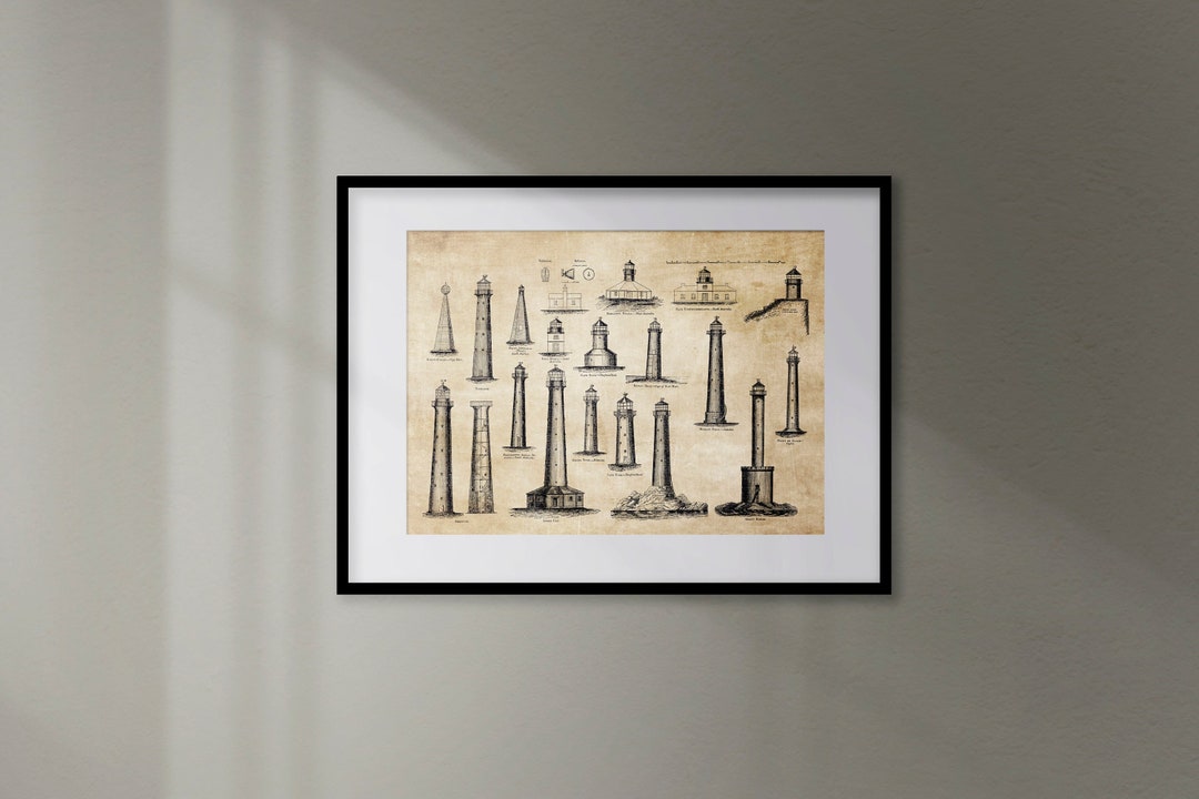 Lighthouses From Around the World, Lighthouse Print, Vintage ...