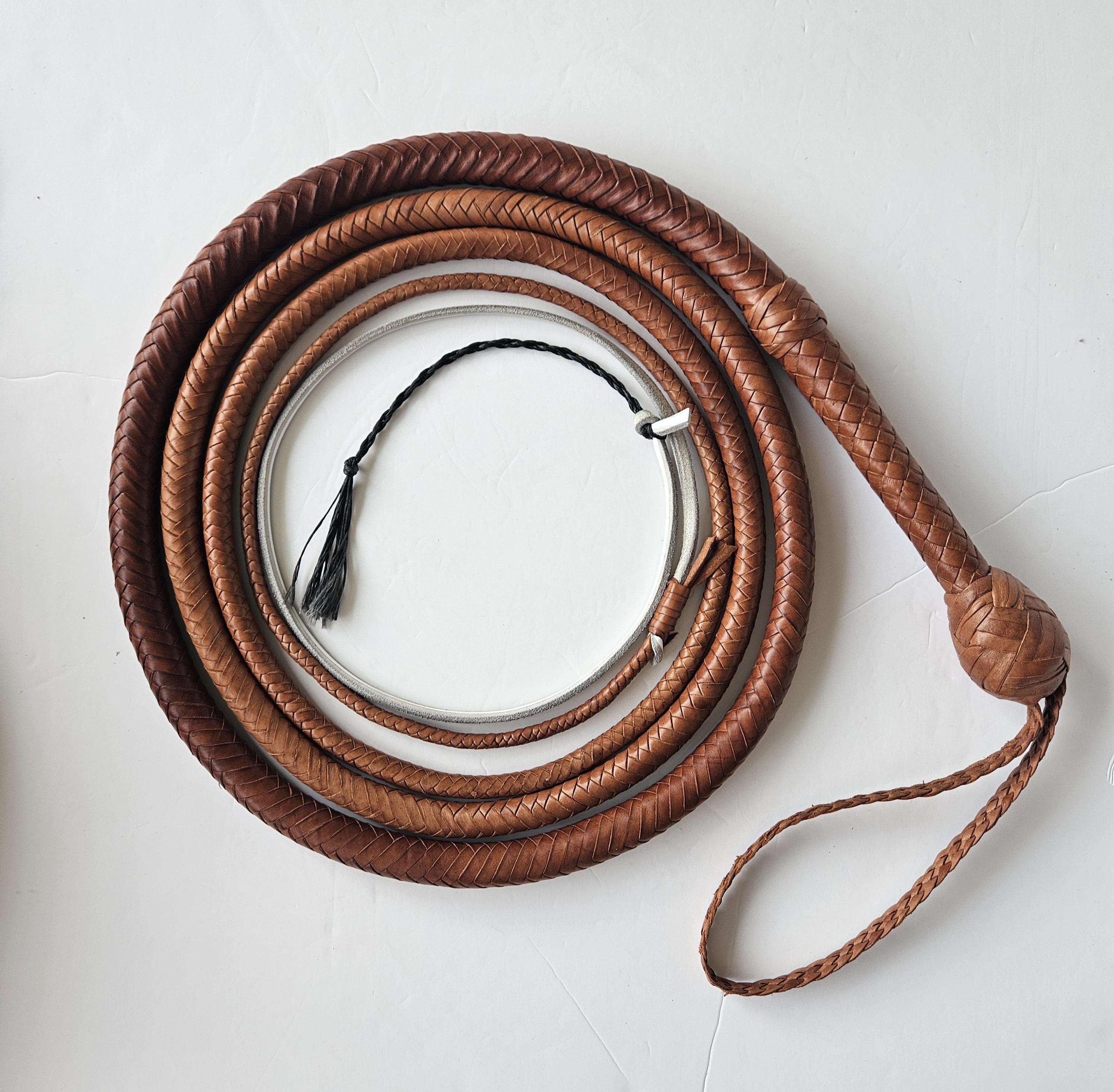 Fouet de taureau cuir artisanal Indiana Jones 1,83m