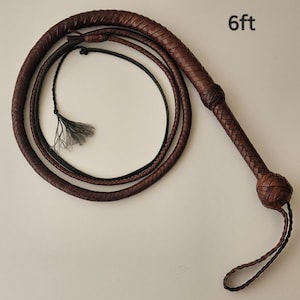 Indiana Jones Bullwhip cosplay. 6ft 12 strands KOTCS edition in brandy