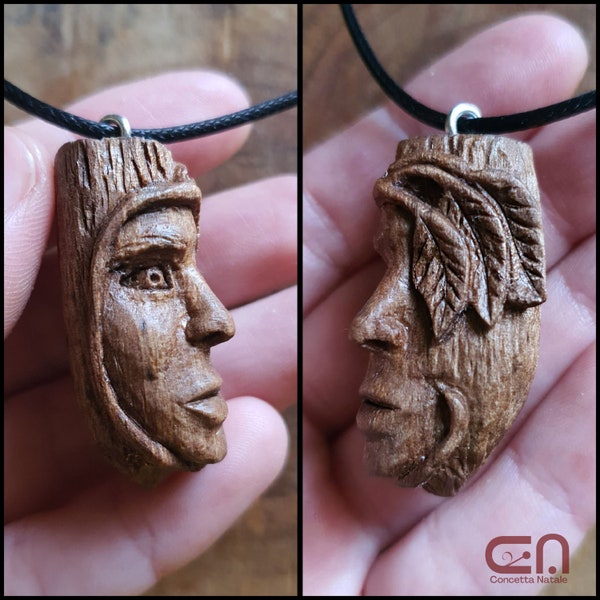 Grande Ciondolo in Legno Dio Caishen