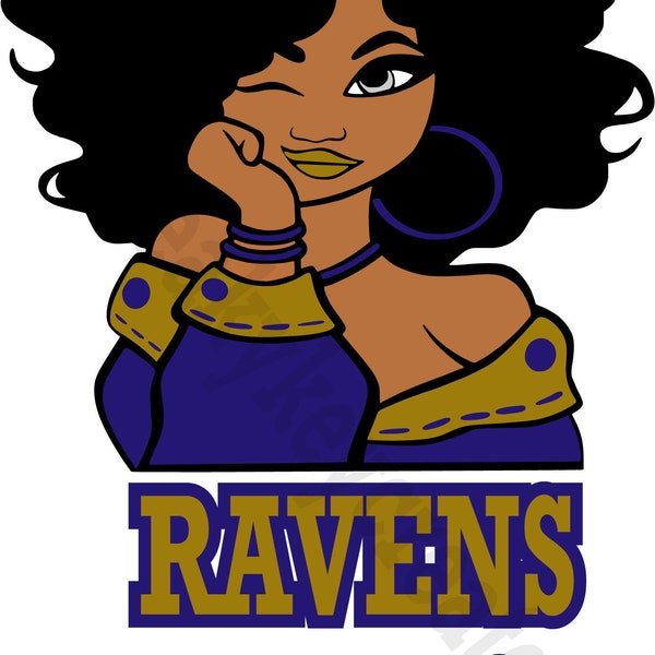 Ravens Girl Sports Fan SVG Download File Digital