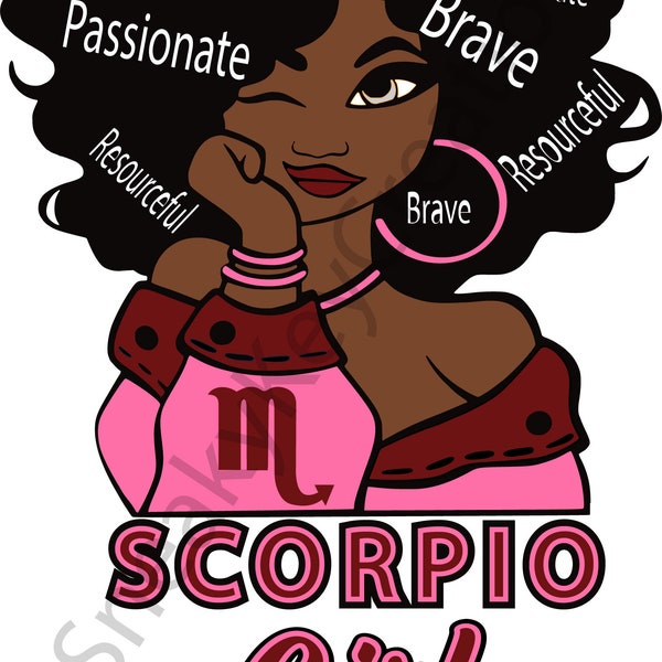 Scorpio Zodiac Girl Digital