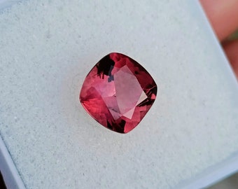 Pietra preziosa con taglio a cuscino, tormalina rosa naturale, anello allentato, per la creazione di gioielli