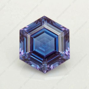 Hexagon Shape Alexandrite Ring Size Loose Gemstone, Color Change June Birthstone For Jewelry 6MM-8MM