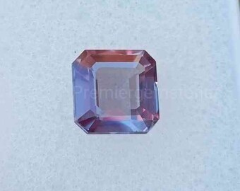 Alexandrite Stone,Loose Faceted Cut Square Shape,June Birthstone For Jewelry 6MM-10MM Ring Size Color Change Stone