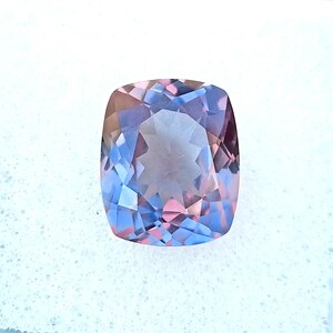 Alexandrite Stone,Loose Faceted Long Cushion Shape,June Birthstone For Jewelry 8×10MM- 10×12MM Ring Size Color Change Stone