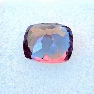 Alexandrite Stone,Loose Faceted Long Cushion Shape,June Birthstone For Jewelry 8×10MM- 10×12MM Ring Size Color Change Stone