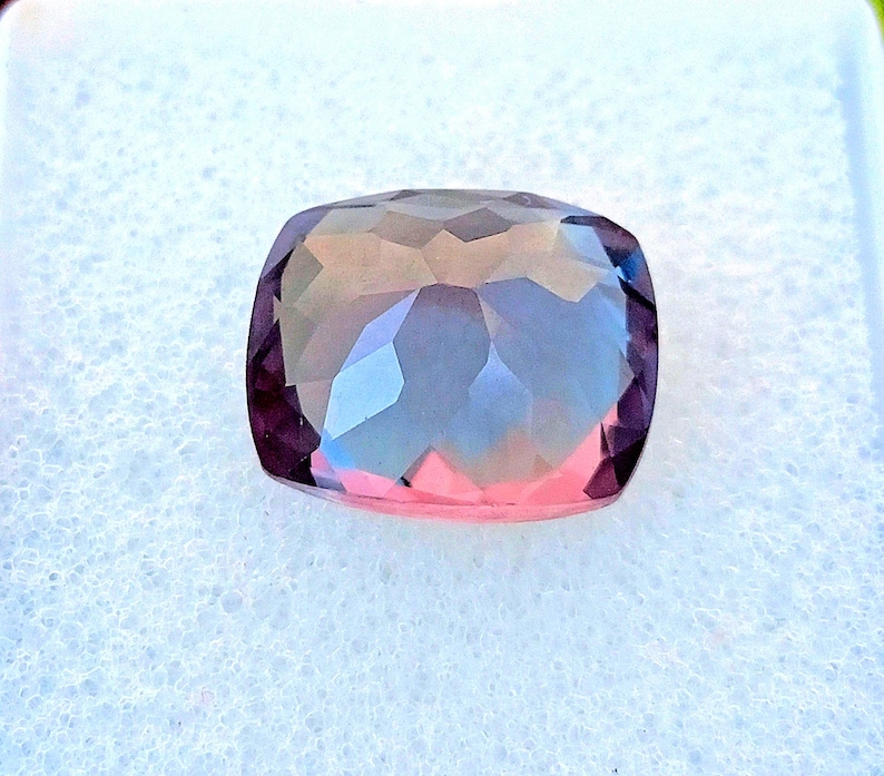 Alexandrite Stone,Loose Faceted Long Cushion Shape,June Birthstone For Jewelry 8×10MM- 10×12MM Ring Size Color Change Stone