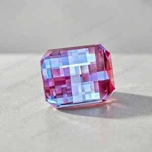 Pixel Cut Alexandrite Loose Gemstone, Octagon Color Change Stone ( 8×10mm to 13×18mm)