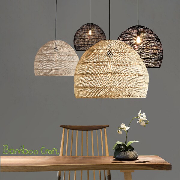 Rattan Chandelier Etsy
