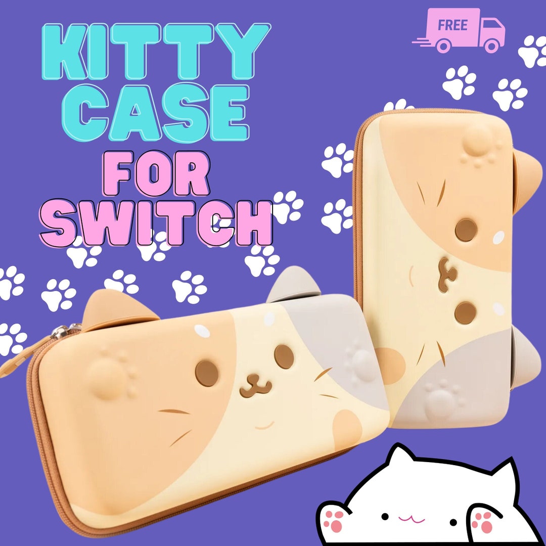 Cat Switch Case, Adorable Case for Nintendo Switch OLED, Protective