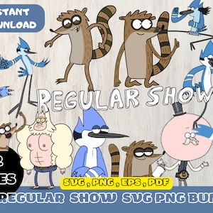 Regular Show Digital Download Pack PNG SVG JPG | illustraties en afbeeldingsbestanden, shirtsontwerp, cartoonbundel, verjaardagsuitnodiging onder de zee
