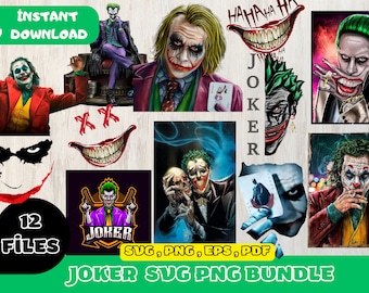 Joker Digital Download Pack PNG SVG JPG | clip art and image files,shirts design ,Cartoon Bundle,Birthday invitation under the sea