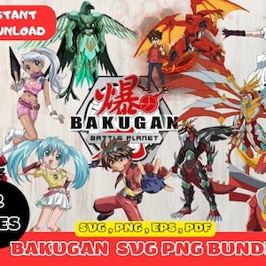 Bakugan Digital Download Pack PNG SVG JPG | clip art and image files,shirts design ,Cartoon Bundle,Birthday invitation under the sea