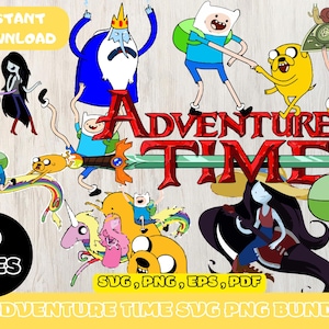 Adventure Time Digital Download Pack PNG SVG JPG |clip art and image files,shirts design ,Cartoon Bundle,Birthday invitation under the sea