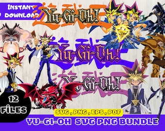 Yu-Gi-Oh digitaal downloadpakket PNG SVG JPG | Yu Gi Oh Png, clipart- en afbeeldingsbestanden, cartoonbundel, verjaardagsuitnodiging onder de zee