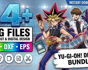 Yu-Gi-Oh Digital Download Pack PNG SVG JPG | Yu Gi Oh Png, clip art and image files, Cartoon Bundle, Birthday invitation under the sea